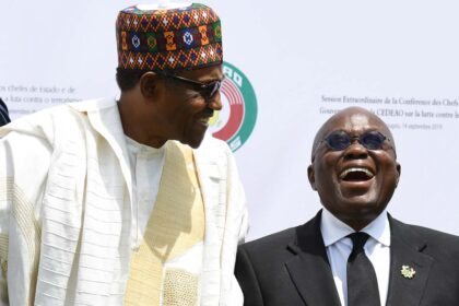 Muhammadu Buhari, President of Nigeria and Nana Akufo-Addo, President of Ghana