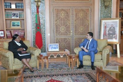 Minister of Foreign Affairs of the Kingdom of Morocco, Nasser Bourita, met with the 1st Vice-President of the National Assembly of the Republic of Zambia, Malungo Chisangano, on Monday, as part of her working visit to Morocco.
