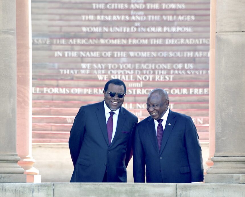 President Cyril Ramaphosa hosts Namibian President Hage Geingob on a State visit to South Africa