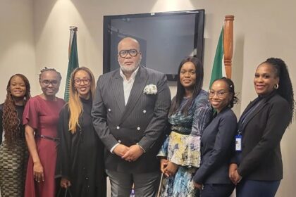 The Consul General Dr. Bobby Moroe, with the Africa Finance Corporation team at the South Africa Consulate in Lagos.