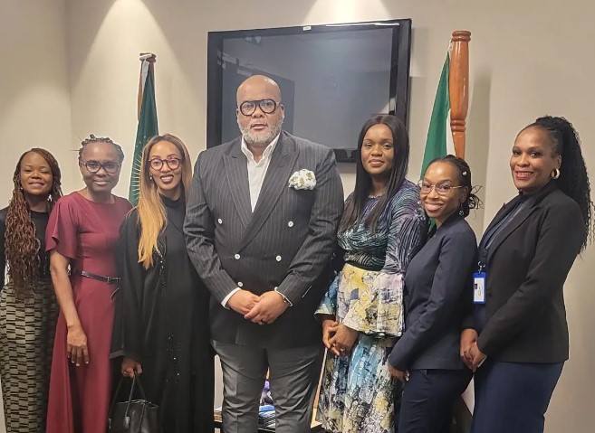 The Consul General Dr. Bobby Moroe, with the Africa Finance Corporation team at the South Africa Consulate in Lagos.