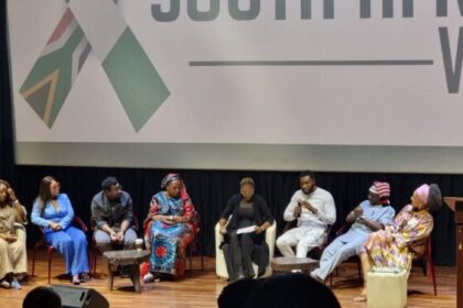 Sunday, 23rd April 2023, Panelists at the South African and Nigerian Movie/Comedy Night at the Michael Adenuga Complex, Ikoyi, Lagos. Photo: NestHogins/Adekunle Owolabi