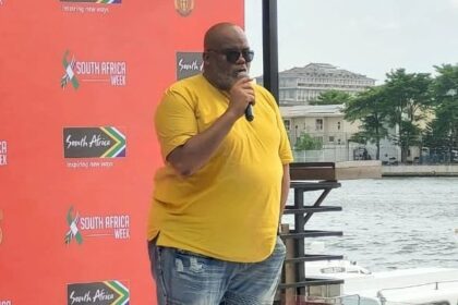 South Africa's Consul-General, Dr. Bobby Moroe at the opening event of the South Africa Week in Lagos.