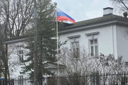 A view of Russia's embassy in Oslo, Norway April 13, 2023