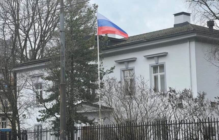 A view of Russia's embassy in Oslo, Norway April 13, 2023