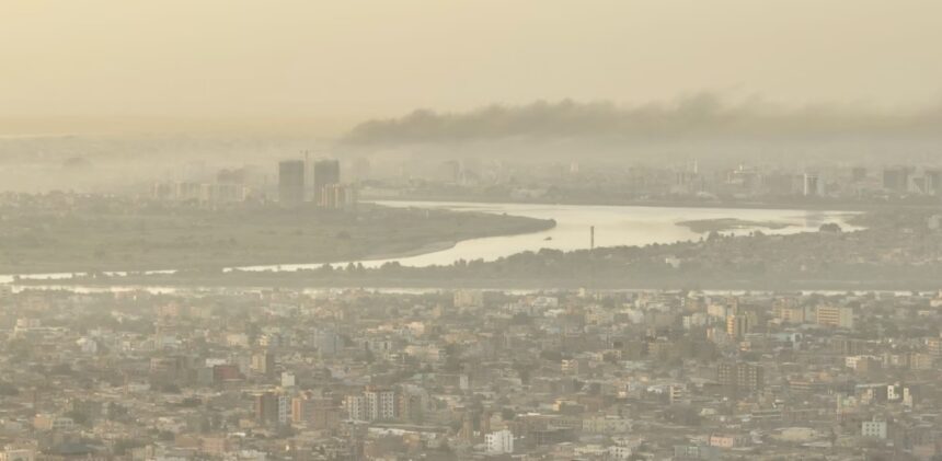 Plumes of smoke rises over the city of Khartoum, as conflict between the Paramilitary Rapid Support Forces and the army continues, as filmed from Omdurman, Sudan April 21, 2023