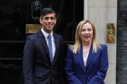 Italian Prime Minister Giorgia Meloni and UK Prime Minister Rishi Sunak