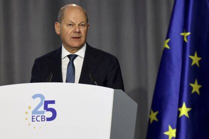 German Chancellor Olaf Scholz © Kai Pfaffenbach/Pool via AP