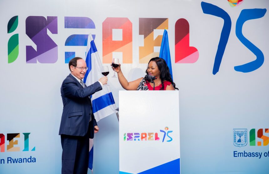 PS Clementine Mukeka joined the Embassy of the State of Israel in Rwanda to celebrate the 75th Anniversary of the Independence of the State of Israel. Photo: RMFAIC