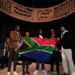 Minister Zizi Kodwa, Ambassador Nosipho Jezile, and esteemed guests gathered for the opening of the South African Pavilion at the 18th International Architect Exhibition in Venice. Former President Thabo Mbeki graced the event with his presence. Photo: South African Embassy, Rome.