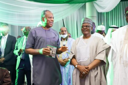 Nigeria's Honorable Minister of Foreign Affairs, H.E. Geoffrey Onyeama and Honorable Minister of State for Foreign Affairs, Amb. Zubairu Dada. Photos: MoFA, Nigeria