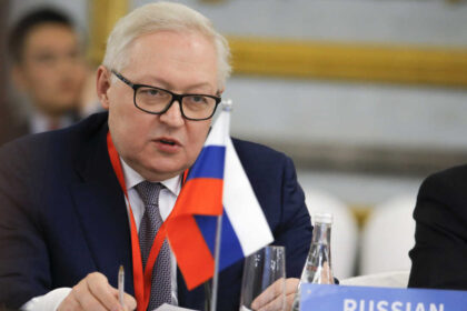 FILE - Russian Deputy Foreign Minister and head of delegation Sergey Ryabkov attends a Treaty on the Non-Proliferation of Nuclear Weapons (NPT) conference in Beijing of the UN Security Council's five permanent members (P5) China, France, Russia, the United Kingdom, and the United States, China, Wednesday, Jan. 30, 2019. Ryabkov outlined Moscow's demands for security guarantees excluding NATO's membership for Ukraine and other Russian neighbors and the deployments of weapons there. (Thomas Peter/Pool Photo via AP, File)