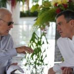 U.S. President Joe Biden talks with Spain’s Prime Minister Pedro Sanchez prior to the start of a mangrove planting event at Ngurah Rai Forest Park, on the sidelines of the G20 summit in Denpasar, Bali, Indonesia November 16, 2022. Dita Alangkara/Pool via REUTERS