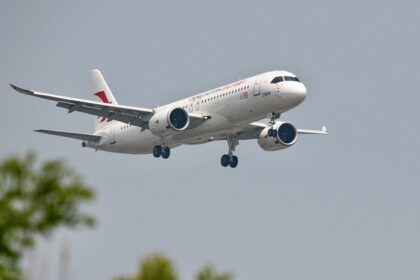 C919's first commercial flight. /China Media Group