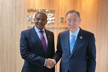 Jakaya Kikwete, the Board Chair of Global Partnership for Education and former President of Tanzania, former UN Secretary-General, Ban Ki-moon.
