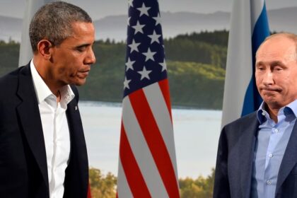 U.S. President Barack Obama (left) attends a bilateral meeting with Russian President Vladimir Putin during the G8 summit in Northern Ireland in June 2013.
