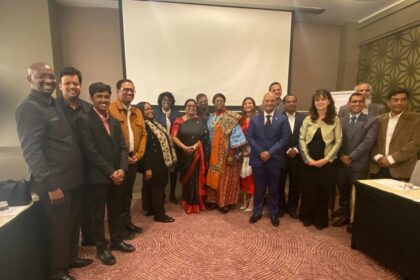 Namibian officials welcome Indian business delegation led by honorary consul Photo: MoIRC Namibia