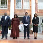 President Hakainde Hichilema and Zambian diplomats. Photos: MoFA Zambia