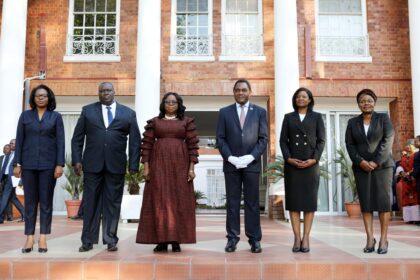 President Hakainde Hichilema and Zambian diplomats. Photos: MoFA Zambia