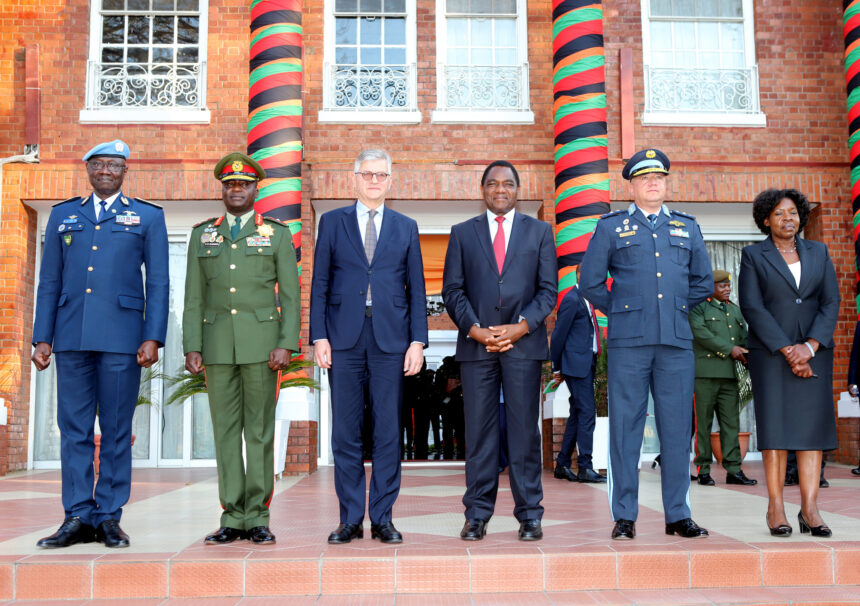 Hakainde Hichilema, President of the Republic of Zambia and Mr. Jean-Pierre Lacroix, Uthe UN Under-Secretary-General for Peace Operations. Photo: @hakainde.hichilema