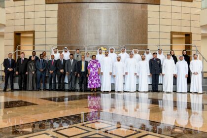 Today, The Deputy Minister of International Relations and Cooperation, Ms Candith Mashego-Dlamini meeting with Minister of State of Foreign Affairs in the United Arab Emirates, Sheik Shakhboot Al Nahyan, in Abu Dhabi, UAE. Photo: DIRCO SA