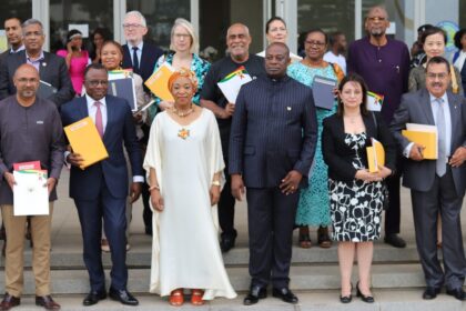 Minister for Foreign Affairs and Regional Integration Hon. Shirley Ayorkor Botchwey who presented the awards to the International Donor Partners on behalf of the Government and People of Ghana, expressed appreciation to the international partners for their unwavering support during the COVID-19 pandemic. Photo: MoFARI Ghana