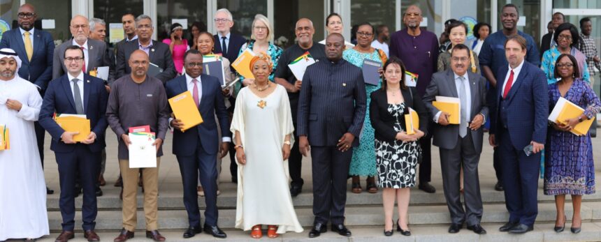 Minister for Foreign Affairs and Regional Integration Hon. Shirley Ayorkor Botchwey who presented the awards to the International Donor Partners on behalf of the Government and People of Ghana, expressed appreciation to the international partners for their unwavering support during the COVID-19 pandemic. Photo: MoFARI Ghana