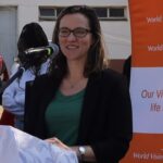 Acting Deputy Chief of Mission Stephanie Sandoval at the World Refugee Day at the Malindza Refugee Camp. Photos: U.S. Embassy Eswatini