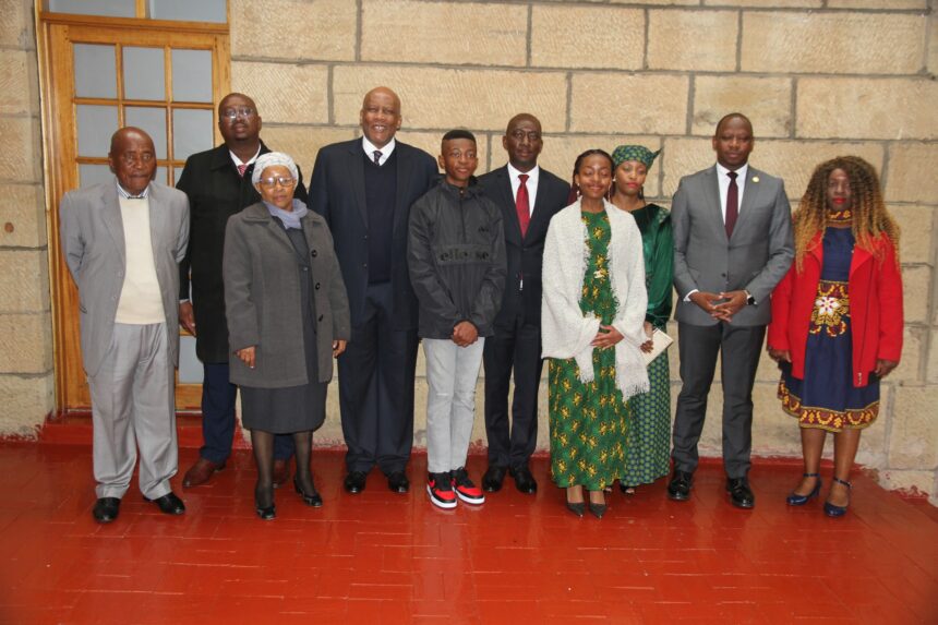 His Majesty King Letsie III, Commissioned the Permanent Representative of the Kingdom of Lesotho to the United Nations, New York Mr. Matete 'Nena and the Permanent Representative of the Kingdom of Lesotho to the African Union and an Ambassador-designate to the Federal Democratic Republic of Ethiopia, Ms. Nts`iuoa Sekete, at the Royal Palace in Maseru, on 28 June, 2023. Photo: MoFAIR Lesotho