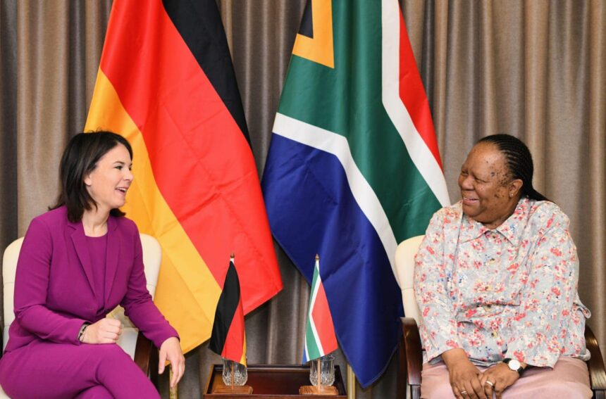 South Africa's Minister of International Relations and Cooperation, Dr Naledi Pandor, Tuesday, 27 June 2023, host the Minister of Foreign Affairs of the Federal Republic of Germany, Ms Annalena Baerbock the 11th meeting of South Africa – Germany Bi-National Commission. Photo: DIRCO SA