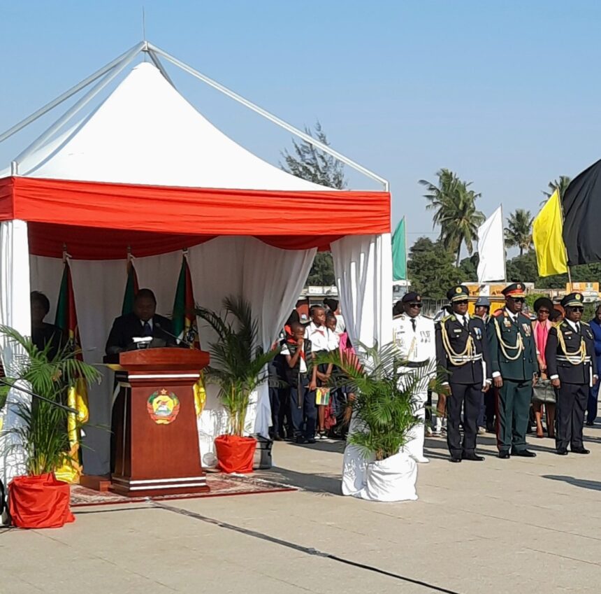 Filipe Nyusi, Mozambique President during independence day. Photo: UK In Mozambique