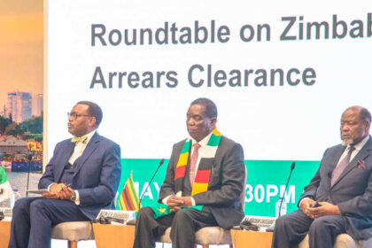 African Development Bank President Dr Akinwumi Adesina and Zimbabwean President Dr. Emmerson Mnangagwa. Photo: AfDB