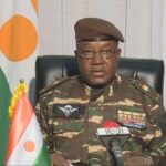 This video frame grab image obtained by AFP from Télé Sahel on Friday shows Gen. Abdourahamane Tiani, speaking on national television.