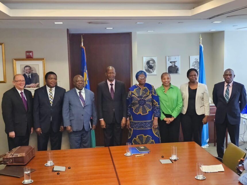Hon. Netumbo Nandi-Ndaitwah, Deputy Prime Minister and Minister of International Relations and Cooperation together with H.E Elias Magosi, Executive Secretary of SADC held consultations with SADC Ambassadors Photo: MoIRC Namibia