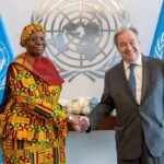Hon. Netumbo Nandi-Ndaitwah, Deputy Prime Minister and Minister of International Relations and Cooperation met H.E António Guterres, Secretary General of the United Nations on Thursday, 29 June 2023 Photo credit: United Nations (UN)