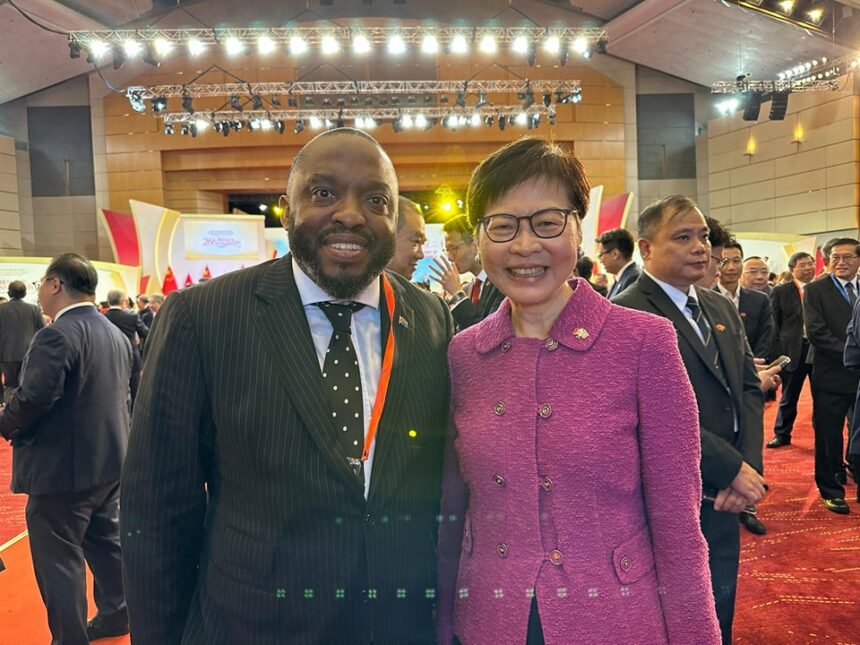Consul General Mr Mojalefa Mogono joined other dignitaries to officiate the International Culture and Tourism Exhibition Asia World Expo 2023. Photo: South African Consulate-General, HKSAR / MSAR, PRC
