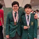 Team South Africa medal winners, left, brothers Minkyum Kim (bronze) and Youkyum Kim (silver), which they won at the International Mathematics Olympiad (IMO) in Japan this month. Picture: Supplied