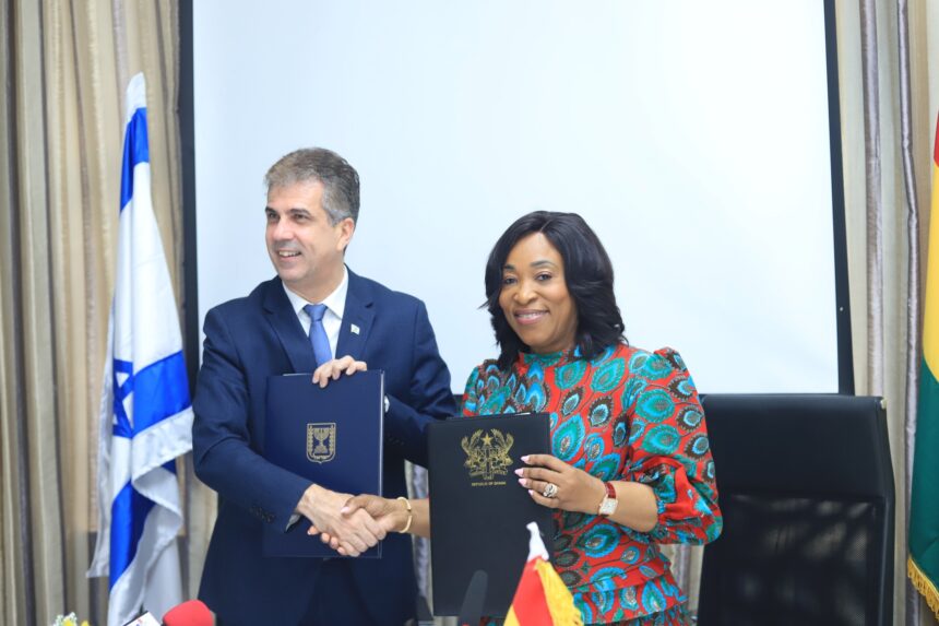 The Minister of Foreign Affairs of the State of Israel, H.E. Mr. Eli Cohen who is on a two-day working visit to Ghana held bilateral discussions with his counterpart, Hon. Shirley Ayorkor Botchwey, Minister for Foreign Affairs and Regional Integration, at the Foreign Ministry on Tuesday 25th July, 2023.. Photo MoFA Ghana