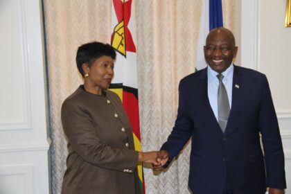 The Special envoy of His Excellency Dr. Emmerson D. Mnangagwa, President of the Republic of Zimbabwe,Hon Oppah Charm Zvipange Muchinguri visited Lesotho on 2 August, 2023 as mandated by His Excellency the President. Hon Muchinguri is the Minister of Defence and Veteran Affairs of the Republic of Zimbabwe. Photo: MoFAIR Lesotho