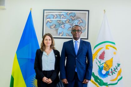 Minister Vincent Biruta also received copies of the letters of credence of Ms. Einat Weiss, Ambassador-designate of Israel to #Rwanda. Photos: MoFAIC Rwanda
