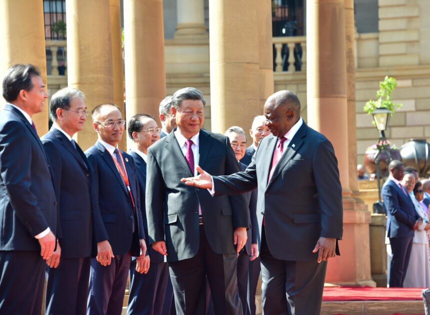 Opening remarks by President Cyril Ramaphosa at the Official Talks on the occasion of the State Visit by Chinese President Xi Jinping, Union Buildings, Tshwane. Photo: RSA Presidency