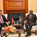 His Excellency President Cyril Ramaphosa in a tête-à-tête with President Xi Jinping of the Republic of China ahead of Official Talks during the occasion of the State Visit at the Union Buildings in Tshwane. Photos: RSA Presidency