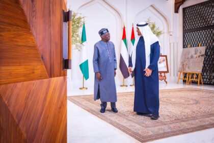 Nigeria President, Bola Tinubu and UAE President Sheikh Mohamed bin Zayed Al Nahyan