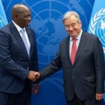 The Right Honourable the Prime Minister Samuel Ntsokoane Matekane held a meeting with the United Nations Secretary General, H.E. Antonio Guterres on 18 September 2023. Photo: MoFAIR Lesotho