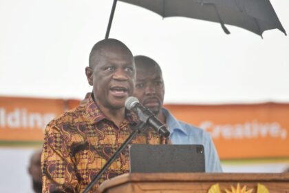 South Africa's Deputy President Paul Mashatile delivers a Keynote Address and National Message during the Celebrations of National Heritage Day 2023 and Launch of Indigenous Games at Princess Magogo Stadium, KwaMashu in Durban.