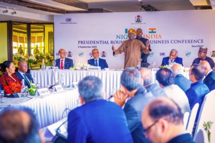 President Bola Tinubu at the Nigeria-India Economic Roundtable