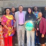 Dr. Ayodele Odusola with the members of the Ministry of Foreign Affairs, Zimbabwe and UNDP Zimbabwe