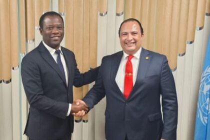 The Honourable Hugh Hilton Todd, Minister of Foreign Affairs and International Cooperation yesterday engaged in a bilateral meeting with the Honourable Mario Adolfo Bucaro Flores, Minister of Foreign Affairs of Guatemala. Photos: MoFAIC Guyana