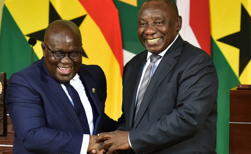 South Africa's President Cyril Ramaphosa and resident Akufo-Addo of Ghana