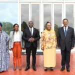 Foreign Affairs Minister Stanley Kakubo welcomes Minister of International Relations and Cooperations of the Republic of South Africa Dr Naledi Pandor on arrival at Mulungushi International Conference Centre,Kk Wing for the 1st Zambia-South Africa Diplomatic Consultations on Friday , October 20, 2023-Picture by THOMAS NSAMA/ZANIS